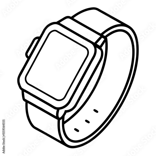 Minimal Smartwatch Vector Illustration