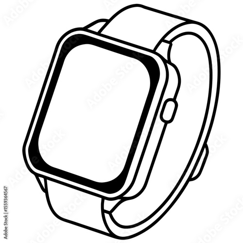 Minimal Smartwatch Vector Illustration