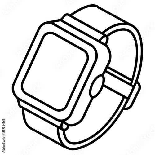 Minimal Smartwatch Vector Illustration
