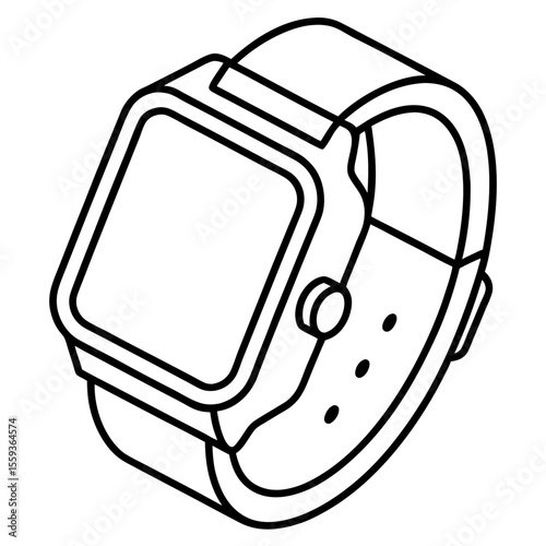 Minimal Smartwatch Vector Illustration