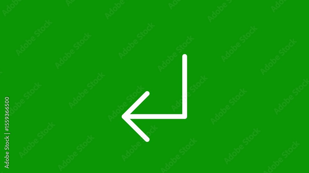 A green screen with white background and the l logo on arrow pointing up letter it animated chromakey background frame illustration movement elements depth colorful expression emotion
