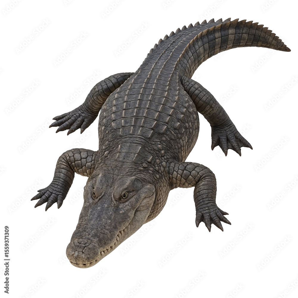 Fototapeta premium crocodile isolated on white