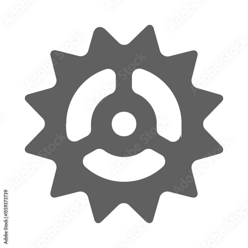 Grey Vector Icons of Cogwheels, Gears, Engineering Mechanisms, Rotation, Settings, and Dynamic Mechanical Elements for UI and Industrial Design