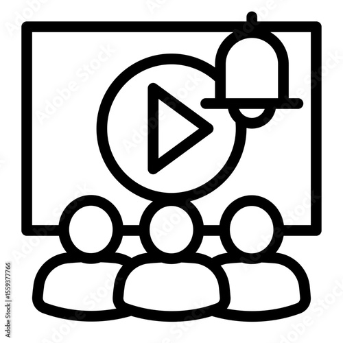 Email Subscription and Follower Notification Icon (Outline style)