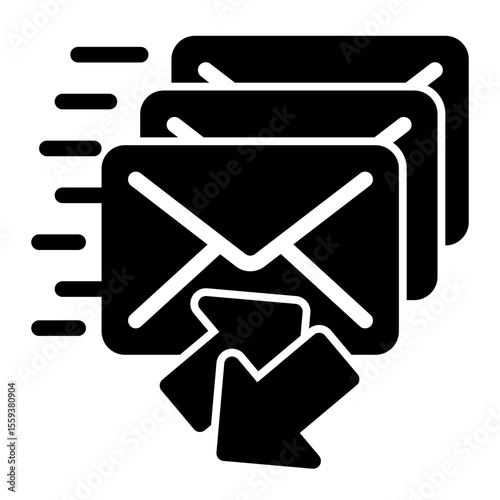Junk Email Alert and Spam Warning Icon (Solid style)