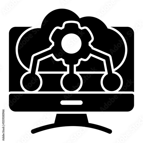 Web API and System Integration Icon (Solid style)