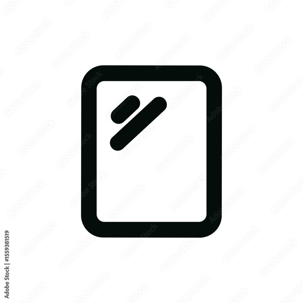 Minimalist Outline Mirror Icon Reflection Surface Interior Design Element Minimalist Outline Mirror Icon Reflection Surface Interior Design Element