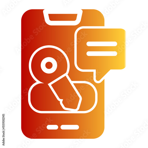 SEO Keyword Research and Search Term Icon (Solid Gradient style)
