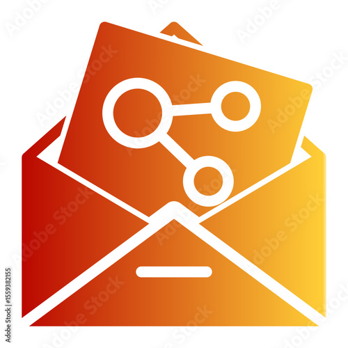 Email Forward and Message Sharing Icon (Solid Gradient style)