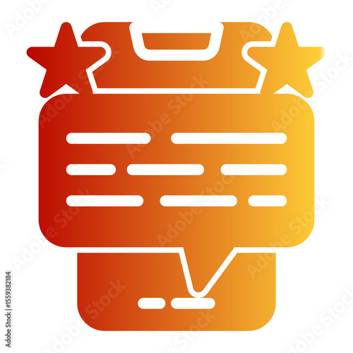 Customer Review and Satisfaction Rating Icon (Solid Gradient style)
