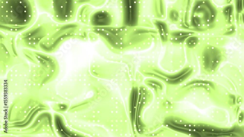 Luminous lime green fabric with faint streaks and grid pattern of white circles
