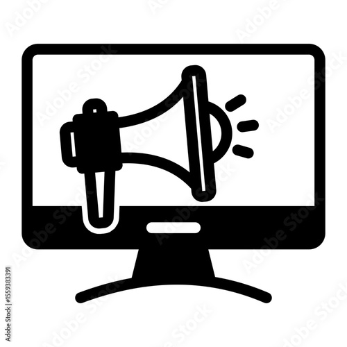 Digital Ad Campaign and Promotional Strategy Icon (Mixed style)