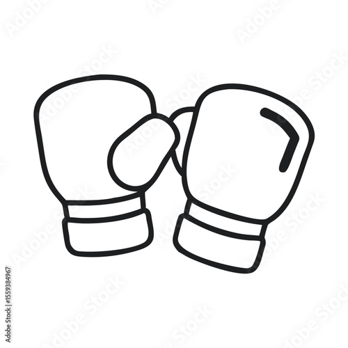 Boxing Gloves Close up Vector Graphic Illustration for Sports Enthusiasts