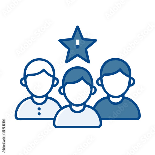 Three Individuals Representing Star Personalities in Vector Art Design