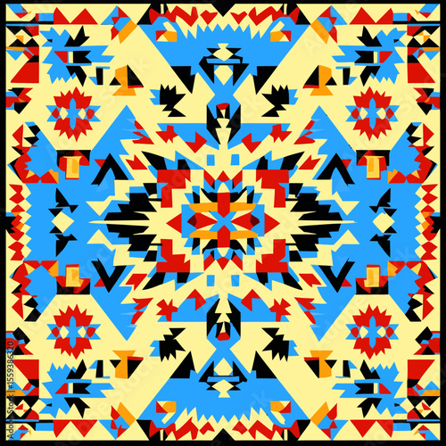 A seamless and modern geometric pattern featuring native american, navajo, boho, and american indian styles is available for use in fabric patterns, curtains, and home decorations