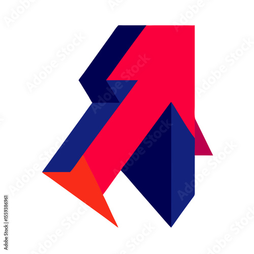 Free Download Abstract Red and Blue Arrow Design Representing Growth and Progress for Business Websites, Marketing Materials, and Social Media Content   - GFXLoad