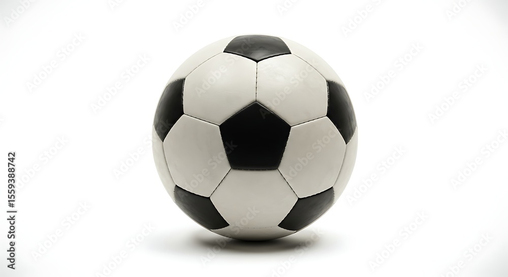 Fototapeta premium Isolated Soccer Ball on White Background Ready for Play