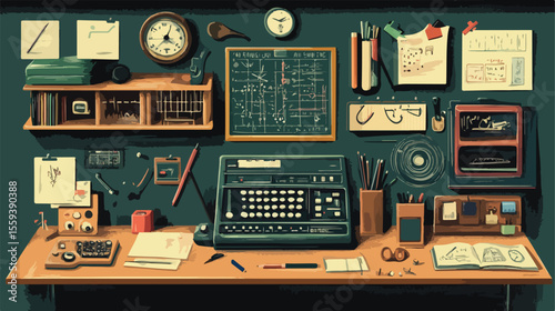 Financial Calculations Flat Vector Illustration
