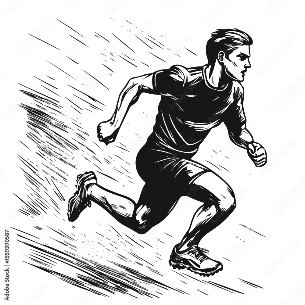 Fototapeta premium Professional Finish Cartoon Vector and Illustration in Black and White