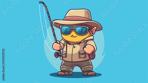 Cute Fishing Bait Marketing Character Cartoon Mascot