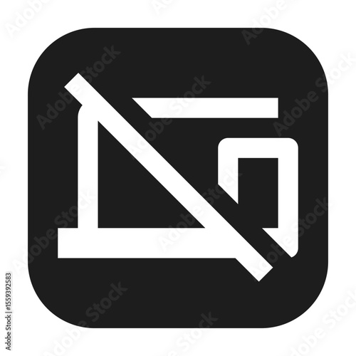 Devices disable icon representing devices disable functionality or feature.