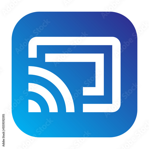Cast connected icon representing cast connected functionality or feature.