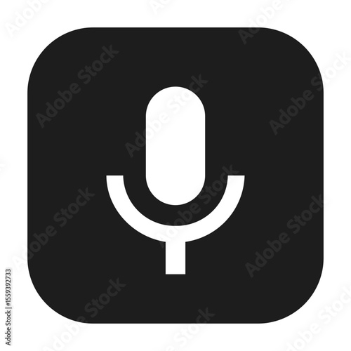 Microphone icon representing microphone functionality or feature.