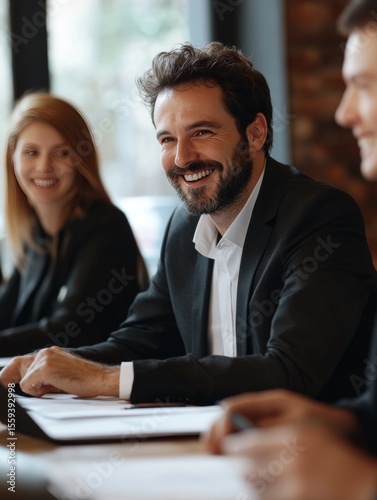 Smiling business meeting