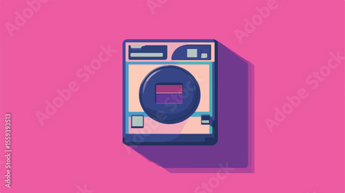 Retro 90s Pop Art Floppy Disk Vector Illustration