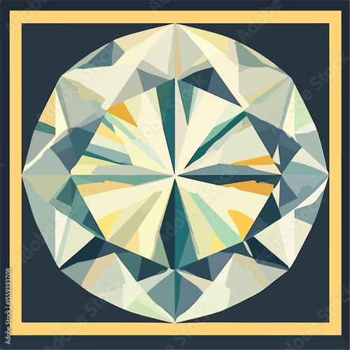 Diamond Flat Vector Illustration