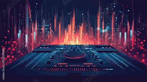 Dynamic Sound Wave Rhythm Illustration
