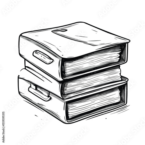 Professional Cartoon Vector and Illustration Black Document Files