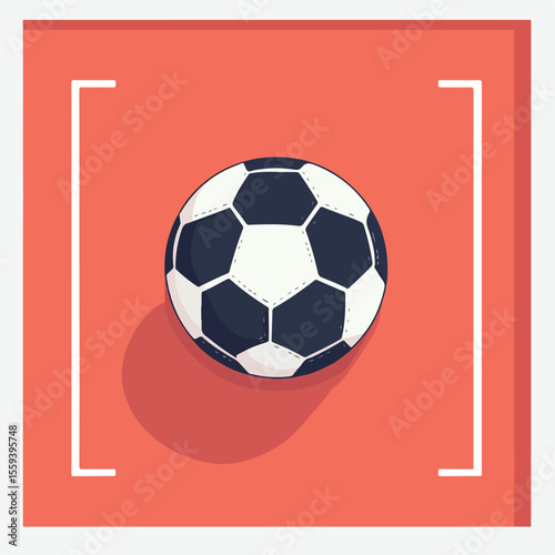 Dynamic Football Flat Vector Illustration for Sports Designs