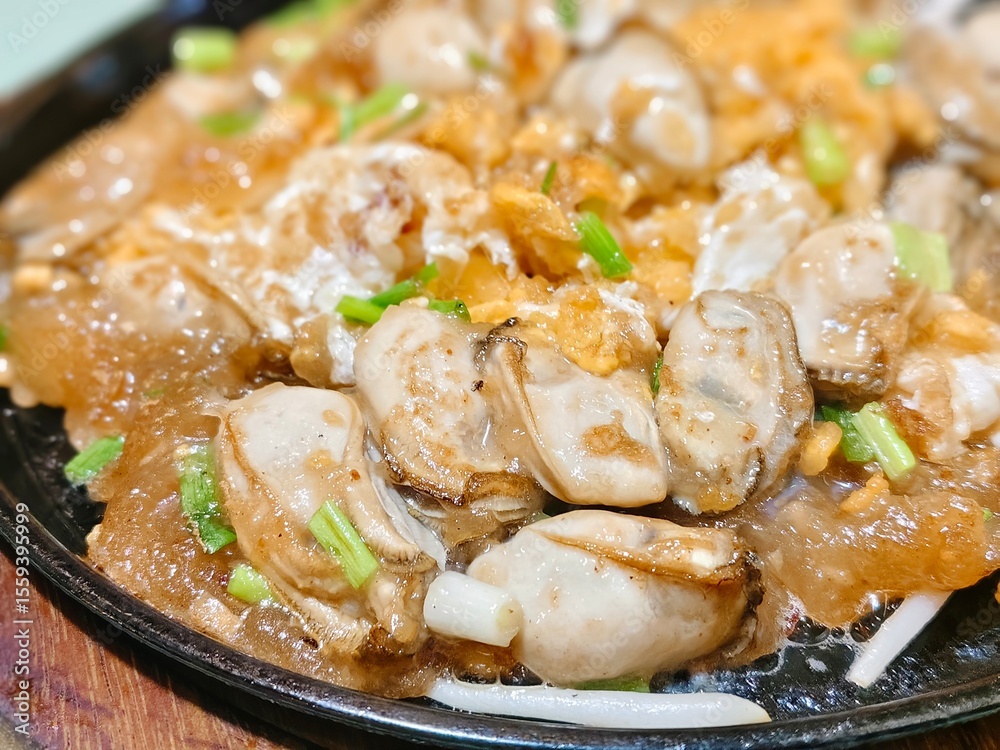 Hot pan omelette with oyster Hot pan omelette with oyster