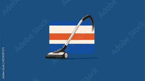 Dutch Flag and Vacuum Character Vector Illustration