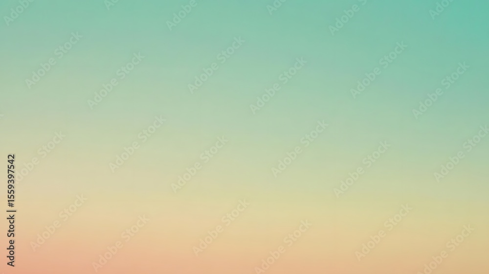 Fototapeta premium Pastel Gradient Background Teal Yellow Peach Color