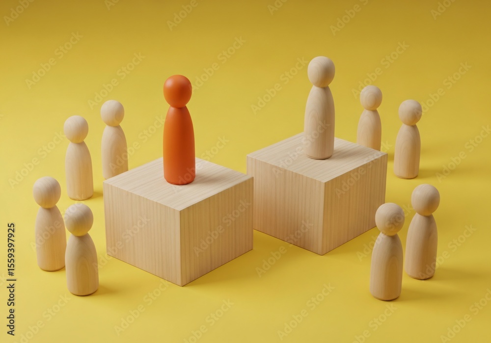 Obraz premium Leadership, Teamwork, and Collaboration A Visual Representation of Success