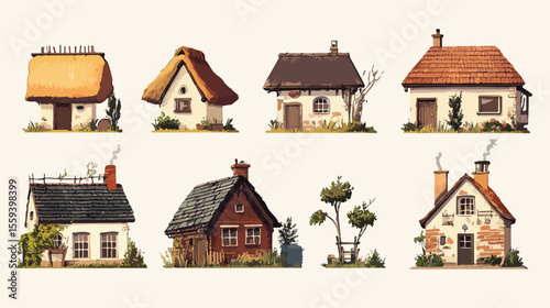 Backside House Vector Illustration