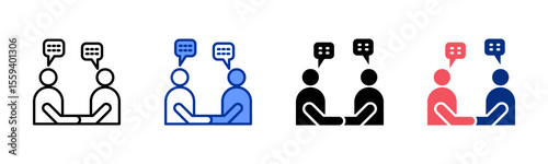Interviews icon sheet multiple style collection
