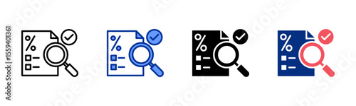 Evaluation icon sheet multiple style collection