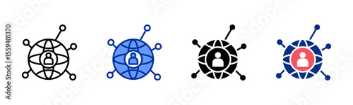 Networking icon sheet multiple style collection