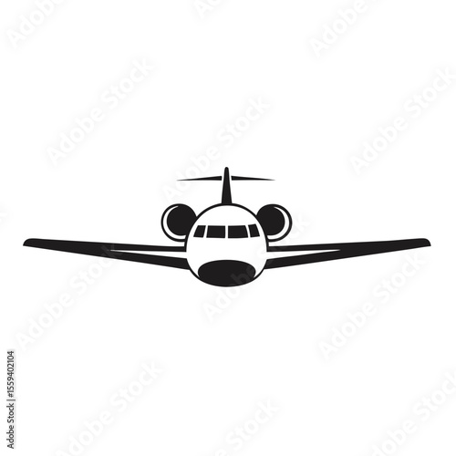 Private jet vector icon, aircraft logo, luxury airplane symbol, aviation design, business jet icon, exclusive plane silhouette, flying jet logo, fast aircraft icon