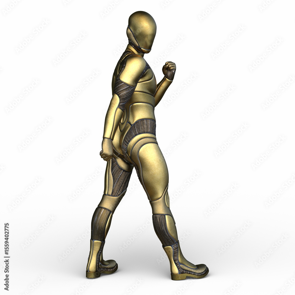 Fototapeta premium 男性サイボーグ 3DCGレンダリング