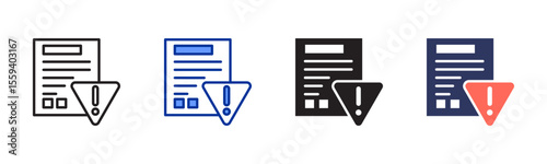 Fake News icon sheet multiple style collection