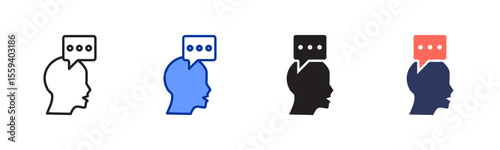 Speaking icon sheet multiple style collection