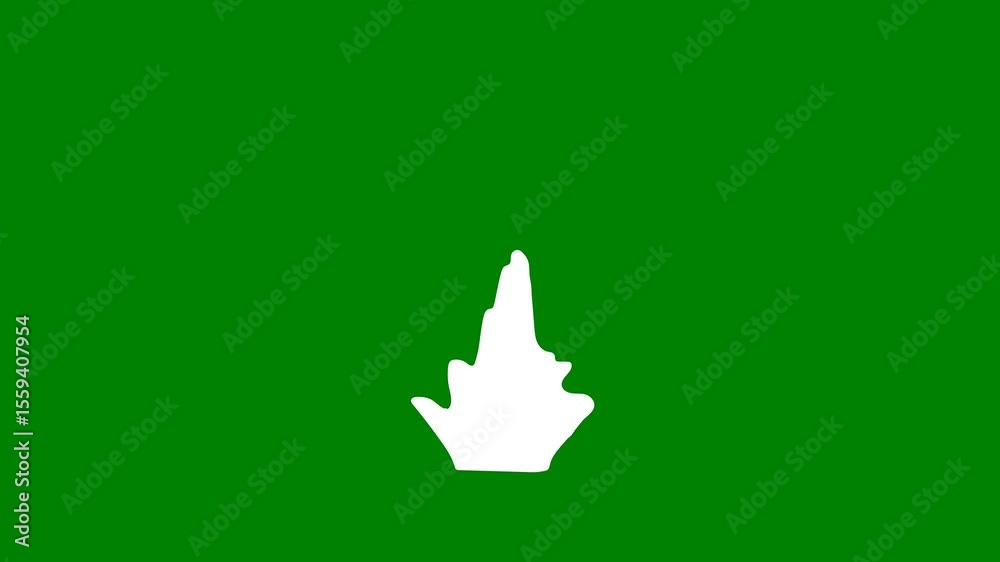 A green background with white border and splash on screen silhouette of hand paint splashs gi milk green screen animated chromakey background illustration depth backgrounds expression