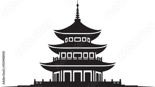 Minimalist Eastern Pagoda Architecture Design