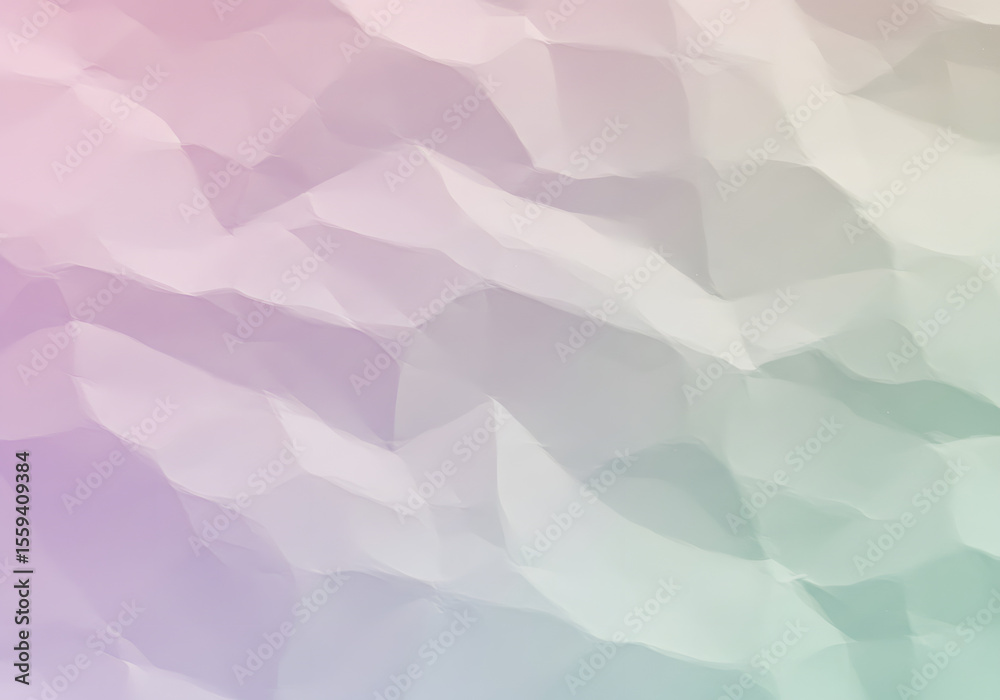 Fototapeta premium Abstract Watercolor Paper Texture Background - Pastel Colors - Crumpled, Folded, Gradient, Artistic