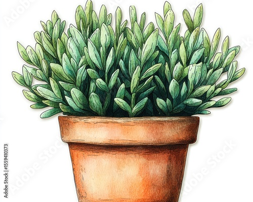 Potted plant illustration