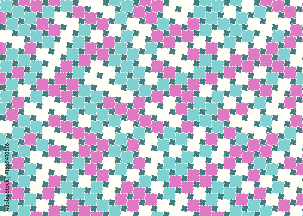 Fototapeta premium 幾何学的なタイル模様 背景